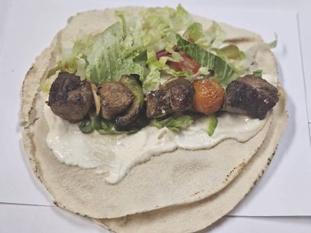 Sheesh Kabob Sandwich.